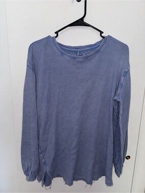 We The Free Soft Washed Long Sleeve Crewneck - Dusty Blue